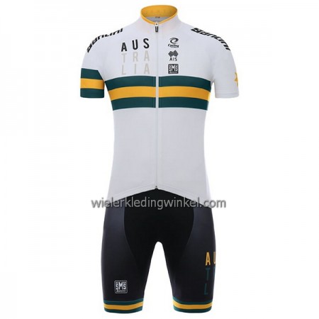 Set Fietsshirt + Korte Koersbroek 2022 Australië Nationaal Team
